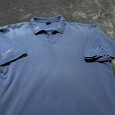 Nike Men's Blue Polo Shirt XL Champs Logo Embroidered Casual Cotton