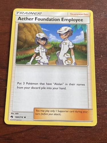 Aether Foundation Employee 168/214 Uncommon Pokemon B7548