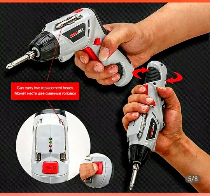 JOUSTMAX CORDLESS SCREWDRIVER & BOX & BITS PLUS ACCESSORIES. | eBay