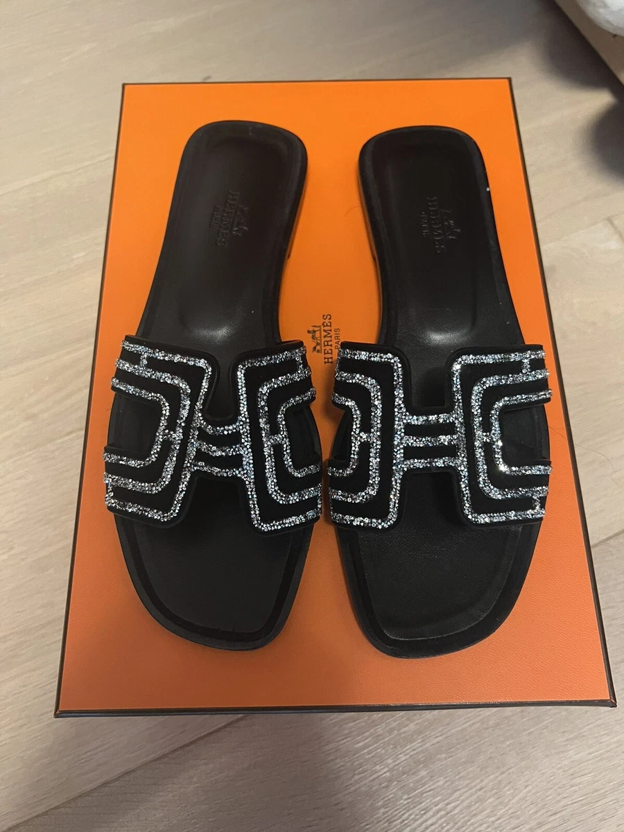 HERMES Oran エナメルブラック35.5