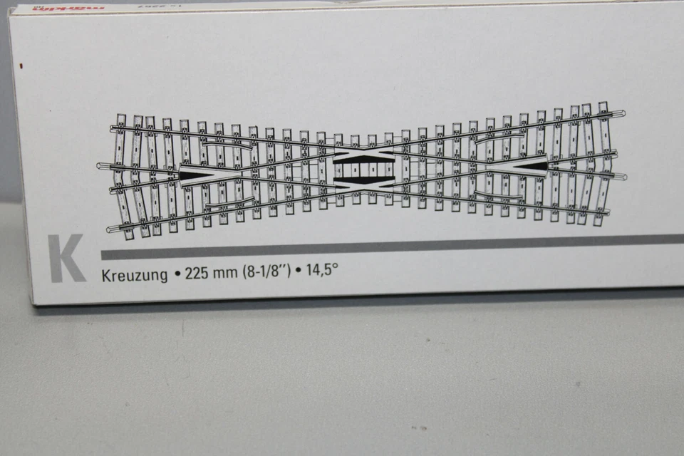 Märklin 2257 Crossing 14,5° K Track Gauge H0 Boxed - Image 2 of 2