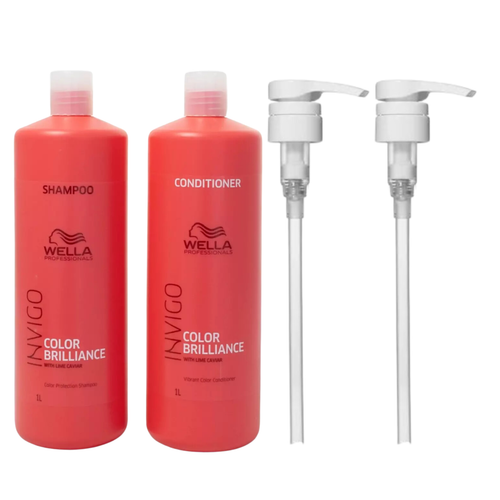 WELLA PROFESSIONAL INVIGO COLOR BRILLIANCE SHAMPOO & CONDITIONER 1000ML W/ PUMP - Picture 3 of 3