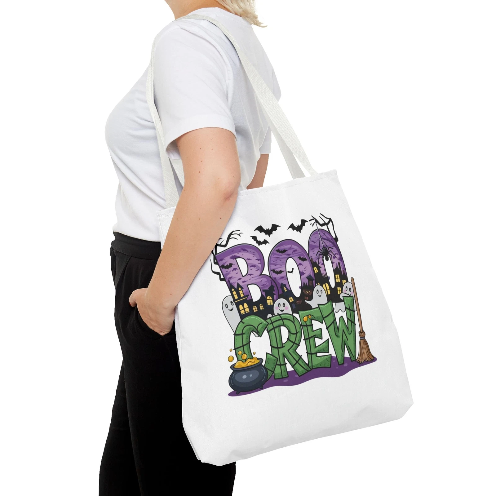 Boo Crew Halloween Tote Bag (AOP)