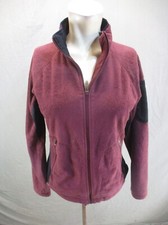 Columbia Size S Womens Burgundy Full Zip Stand Collar Pocket Athletic Jacket 107