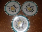 Set of 3 Stangl 8-1/8" Salad / Lunch Plates, Country Garden