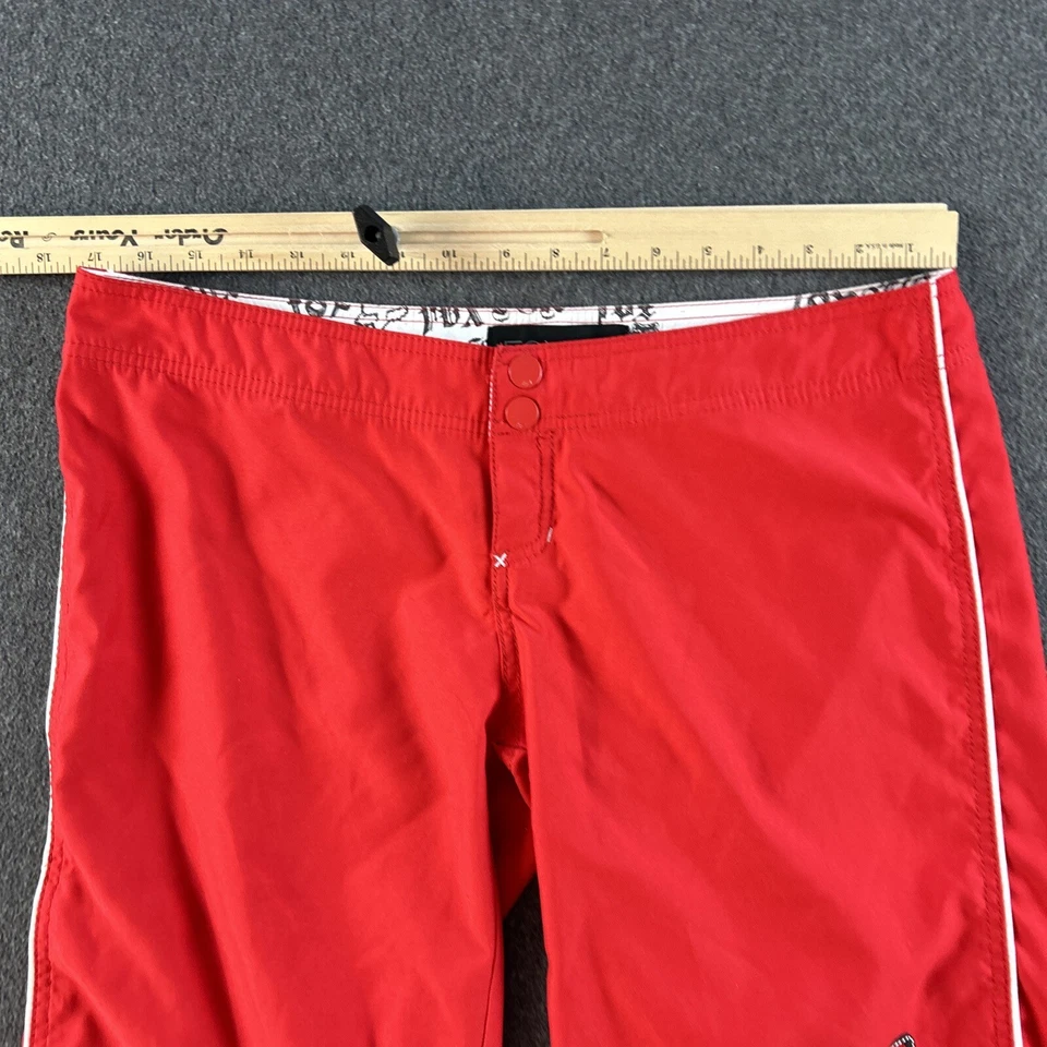 Pantalones Cortos de Tablero Fox Riders Co Niñas Talla 9 Rojo REAL 34x11 Snap Deletrear #4332 Foto 3 de 4