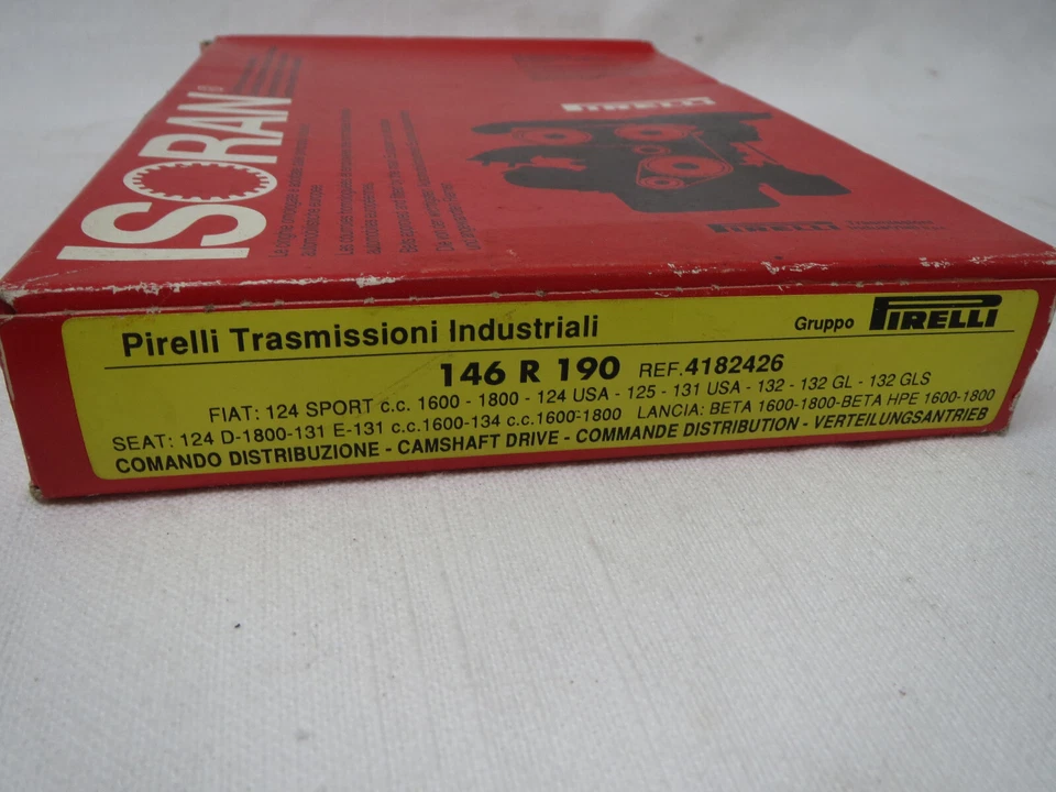 Correa de distribución ISORAM 146R190 Fiat 124 cupé Spider 1600 1800 131 132 Lancia Beta Foto 2 de 4