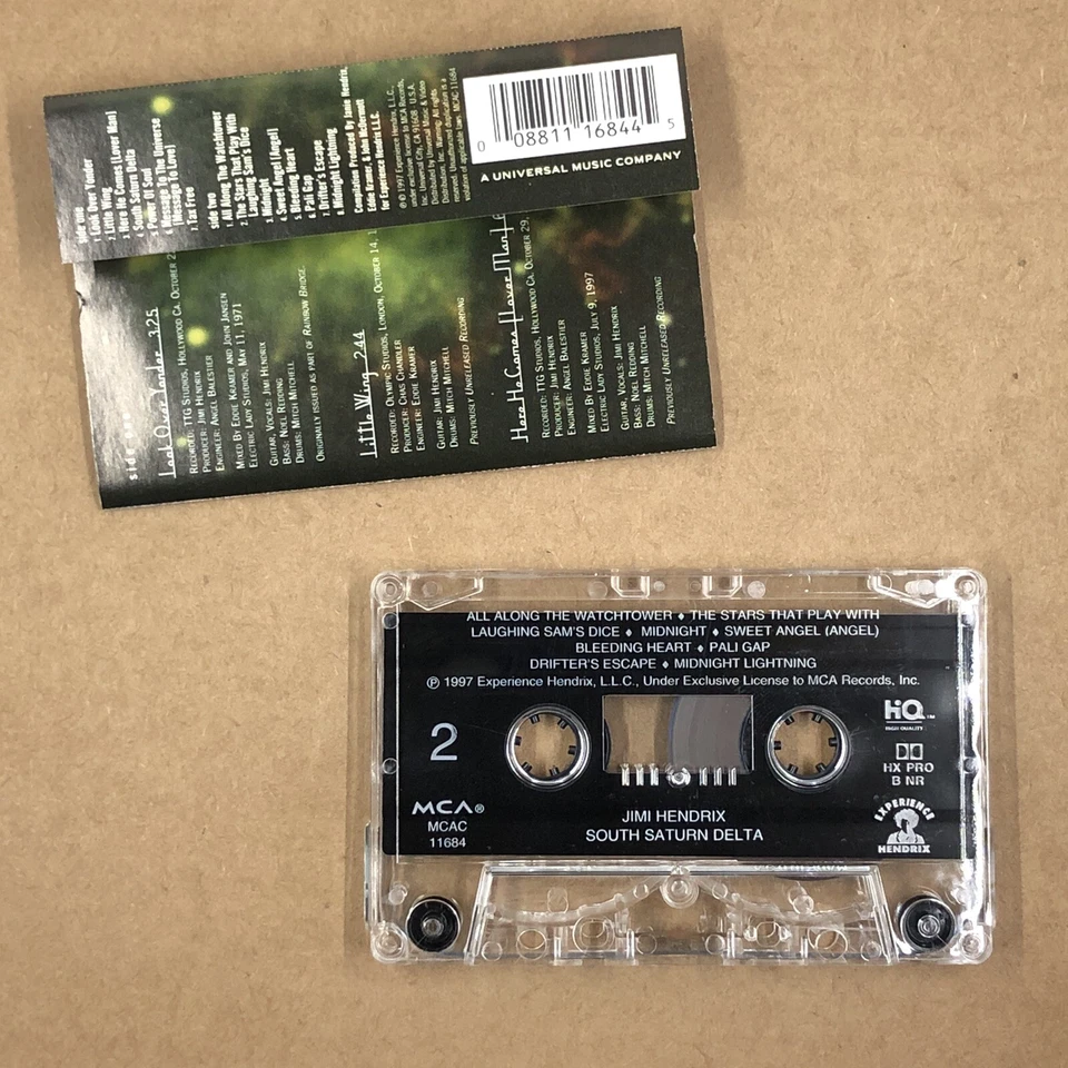 JIMI HENDRIX Cassette Tape 60s Rock Psychedelic SOUTH SATURN DELTA RARE MIXES - Image 3 of 4