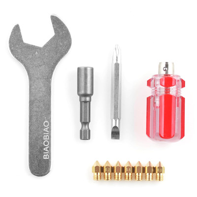 3D Printer MK8 Nozzles CR-10 Nozzle + 4 DIY Tools for 3D Printer Nozzle Change  