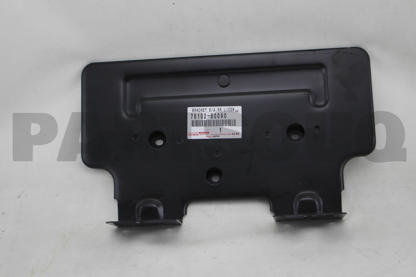7510260090 Genuine Toyota BRACKET SUB-ASSY, REAR LICENSE PLATE 75102 ...