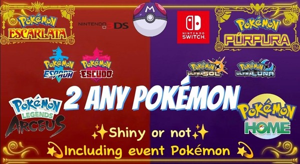✨2 Any Pokémon (Shiny) ✨Nintendo-Switch/3ds           ✨+Free-Item