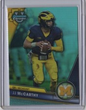 2023 Bowman University Chrome JJ McCarthy Aqua Refractor 266/299