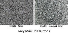 Mini Buttons for Dolls & Soft Toys Clothes - Assorted Colours & Designs