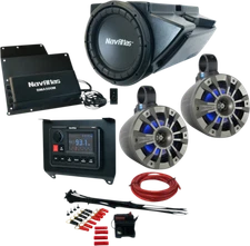 Navatlas Audio Kit Zone 3 with Roll Cage Speakers for Polaris RZR RZR1ZONE3