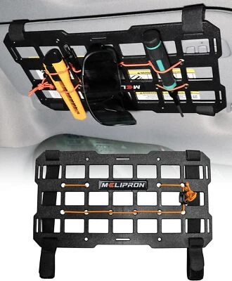 SUVAUTO Universal Vehicle Molle Panel for Car Visor Organizer, Tactical Gear EDC Pouch