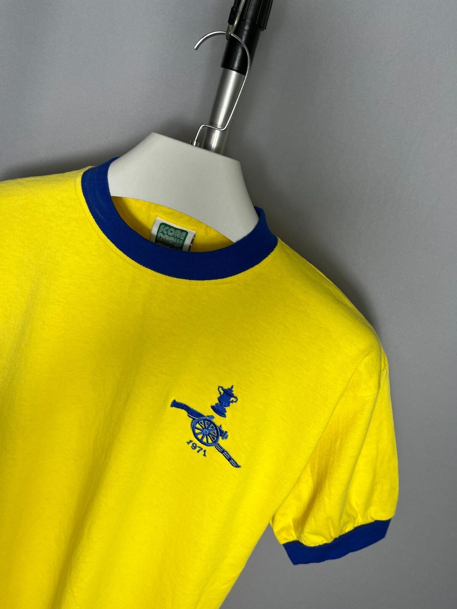 SCORE DRAW 70s VINTAGE サッカー ゲームシャツ Arsenal 1970 - 1971 score draw yellow Sz M | eBay