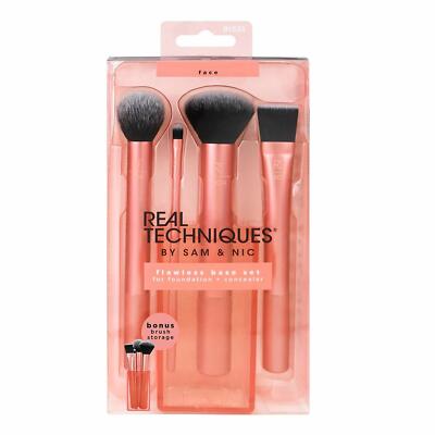 Real Techniques Core Collection Design Makeup Brushes Set with Case Retail box