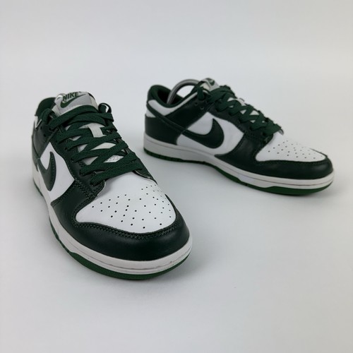 Nike Dunk Low Michigan State Talla UK 7.5 EU 42 Hombres Entrenadores Zapatos Verde/Blanco - Imagen 2 de 11