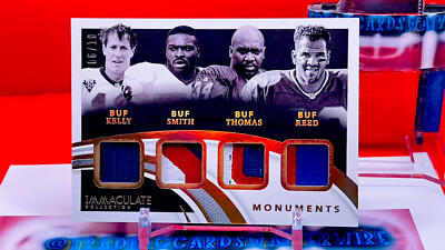 2021 Immaculate Monuments KELLY, SMITH, THOMAS, REED Bills 4 Player Patch /10 SP