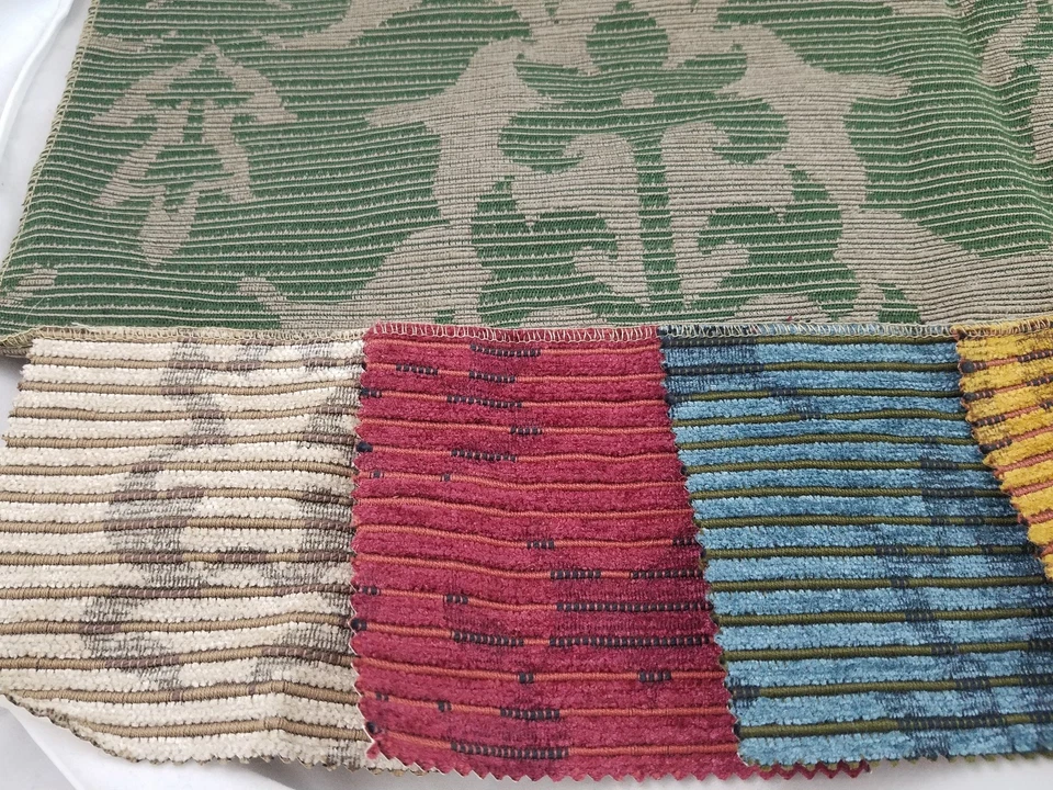 Brocado com nervuras Brunschwig & Fils tecido de seda chenille móveis amostras de tecido 6 - Imagem 2 de 4