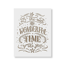 Wonderful Christmas Stencil - Durable  Reusable Mylar Stencils