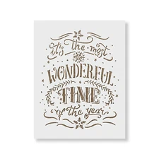 Wonderful Christmas Stencil - Durable & Reusable Mylar Stencils