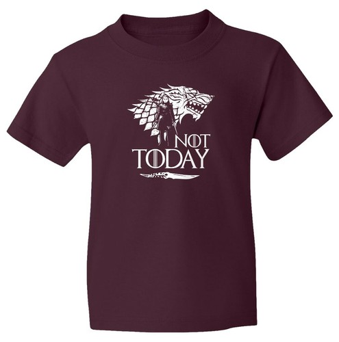 Arya Stark Game Of Thrones Not Today Girl Has No Name Youth T-Shirt - Picture 7 of 15