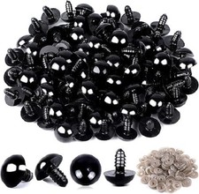 Vanblue 260Pcs 14Mm Safety Eyes for Amigurumi with Washers Black Safety Eyes for
