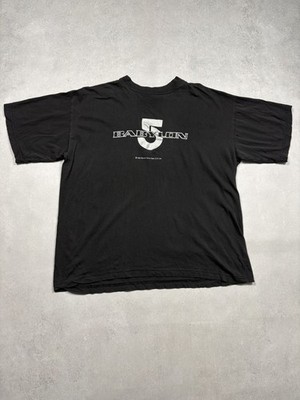 Vintage 1999 Babylon 5 Warner Home Video Promo T-Shirt Black XL Sci-Fi TV 90s