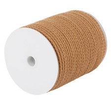 6mm Cotton Braided Macrame Cord 96 Yards 288 Ft Brown Heavy Duty Rope Craft