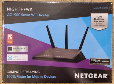 NETGEAR Nighthawk AC1900 Dual Band Smart WiFi Router R7000 -  FACTORY SEALED