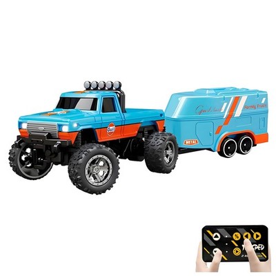 Flashstar Mini Rc Truck, 1:64 Scale Monster Truck Remote Control Car with Lig...