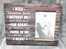 Pet Dog Memorial Wooden Picture Frame - When Tomorrow Starts Without Me NEW
