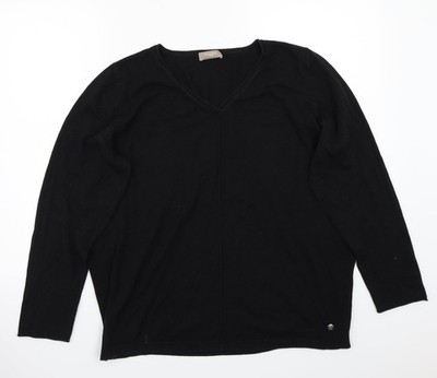 Triangel Damen Pullover Pulli schwarz Größe M