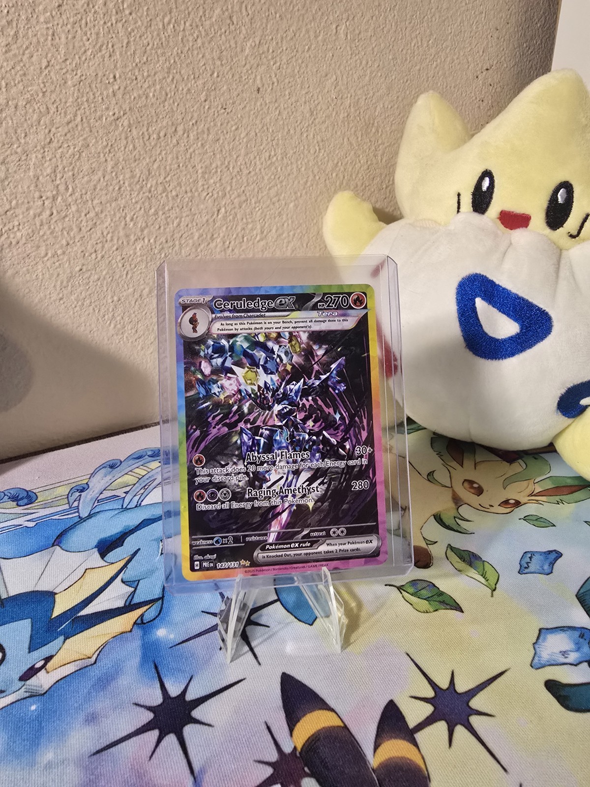Pokemon Ceruledge EX TCG Prismatic Evolutions Sir Holo Card 147/131 NM Condition