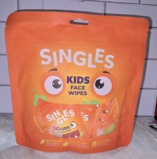Singles Kids Face Wipes 30 Pre-Wet Wipes Travel Pack Sensitive Skin Brand New