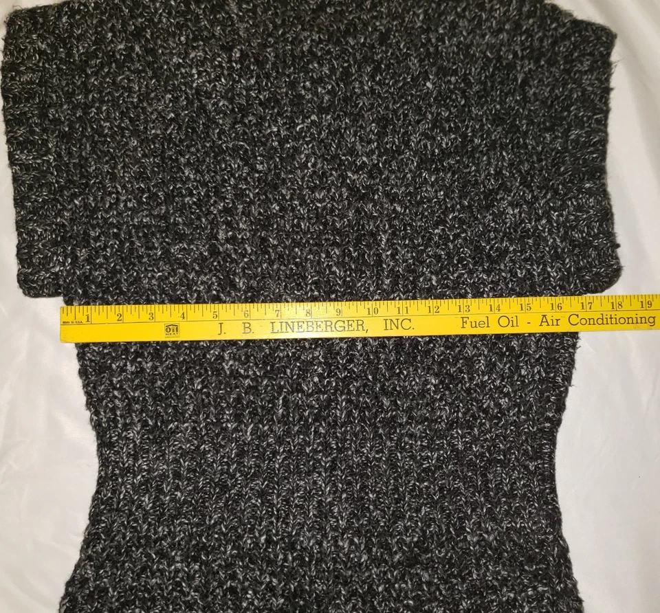 Kenneth Cole женщин M коренастый трикотажа кнопка спереди свитер жилет черный/белый - Изображение 3 из 4