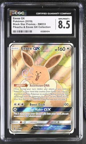 Pokémon TCG English Eevee GX SM233 2019 Black Star Promos CGC 8.5
