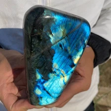700g Natural labradorite quartz crystal freeform polished specimen healing