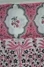 2 Yard Hand Block Print Floral Fabric 100 Cotton NO TARRIF CHARGES 100 ZK 220