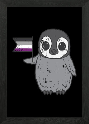 Pinguin Asexueller Stolz Flagge Gerahmtes Wandbild Poster Leinwanddruck Bild