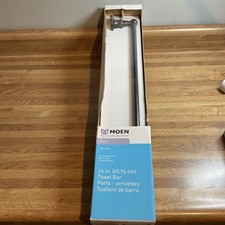 New Sealed MOEN Vale 24" Brushed Nickel Wall Mounted Towel Bar DN4424BN