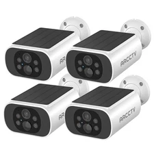 ARCCTV Solar Panel Powered Wireless Security Camera 4MP WiFi Camera Night Vision
