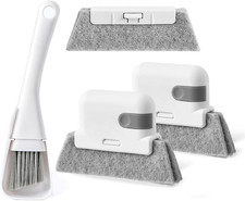 Cleaning Window Brush with Crevice Brush, Window Sill Cleaner Tool - 4Pcs