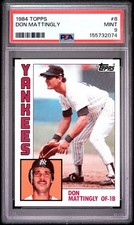 1984 TOPPS #8 DON MATTINGLY ROOKIE RC PSA 9