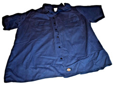 Dickies Short Sleeve Button Up Blue Work Shirt XXL 2XL