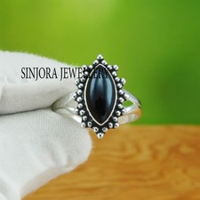 Black Onyx Gemstone 925 sterling silver Handmade Gift Ring US size 5 to 13