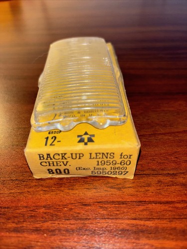 721 Back UP Lamp Lens 5950297 Old No 800 for 1959-60Chevrolet EXC 1960 Impala - Picture 2 of 3