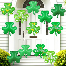 12 Pcs 12'' St. Patrick'S Day Hanging Ornament Inflatable PVC Decorations Shamro