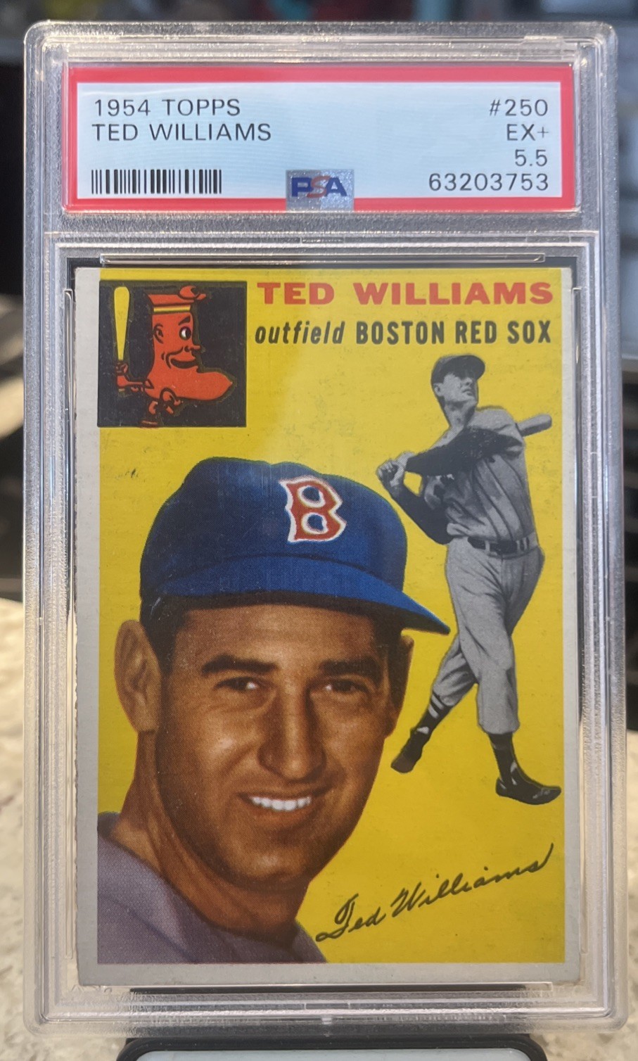 1954 Topps Ted Williams HOF Boston Red Sox PSA 5.5 EX+ #250